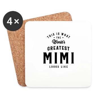 Greatest Mimi Looks Like - Mother's Day - Coasters (set of 4) - white - Front