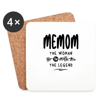 Memom The Woman Myth Legend - Mother's Day - Coasters (set of 4) - white - Front
