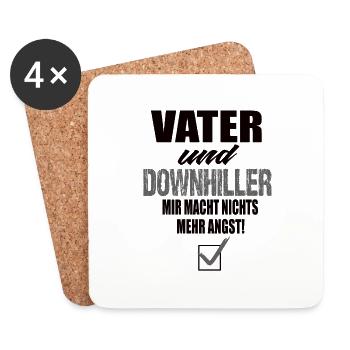 Father and downhiller - Coasters (set of 4) - white - Front