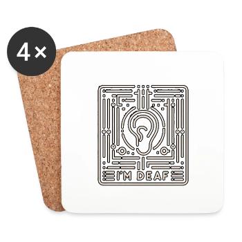 I'm Deaf 40 - Untersetzer (4er-Set) - Weiß - Vorne