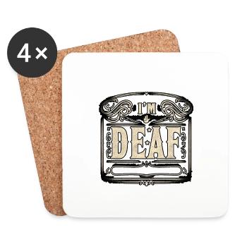 I'm Deaf 47 - Untersetzer (4er-Set) - Weiß - Vorne
