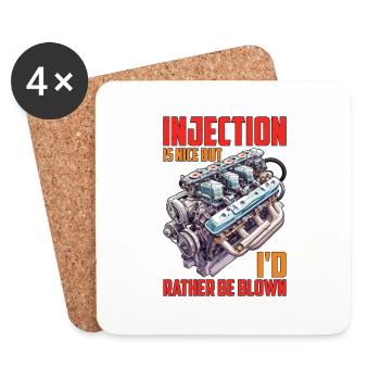 L’injection est agréable mais je préfère être soufflé 16 - Dessous de verre (lot de 4) - blanc - Devant