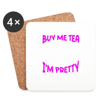 Tea Drinker Tea - Coasters (set of 4) - white - Front