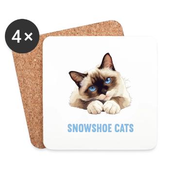 Snowshoe Kitten Snowshoe Cat - Coasters (set of 4) - white - Front