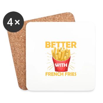 Better Life Formula: Just Add Fries - Untersetzer (4er-Set) - Weiß - Vorne