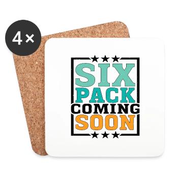Six Pack Coming Soon 50 - Coasters (set of 4) - white - Front