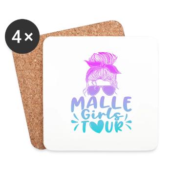 Visite des filles de Malle - Dessous de verre (lot de 4) - blanc - Devant