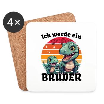 Announcing the next generation | I'm going to be a big brother in 2025 - Coasters (set of 4) - white - Front