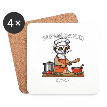 HERDMÄNNCHEN KOCH - Coasters (set of 4) - white - Front
