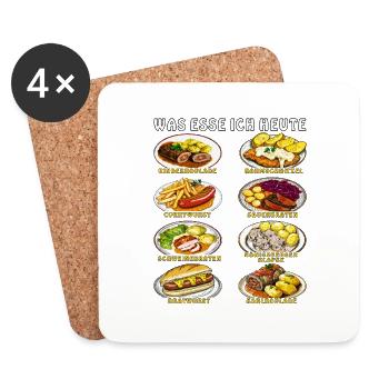 WHAT AM I GOING TO EAT TODAY? - Coasters (set of 4) - white - Front