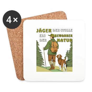CHASSEUR GARDIEN DE LA NATURE - Dessous de verre (lot de 4) - blanc - Devant
