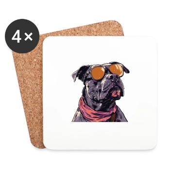 Dogs Because People Suck 13 - Untersetzer (4er-Set) - Weiß - Vorne