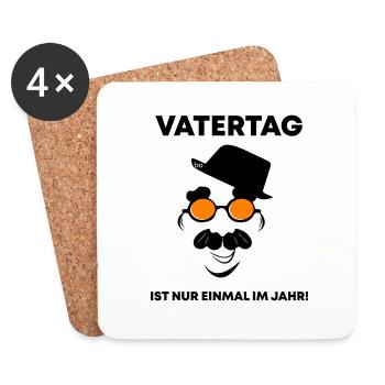 Vatertag Bo-Grafik - Untersetzer (4er-Set) - Weiß - Vorne