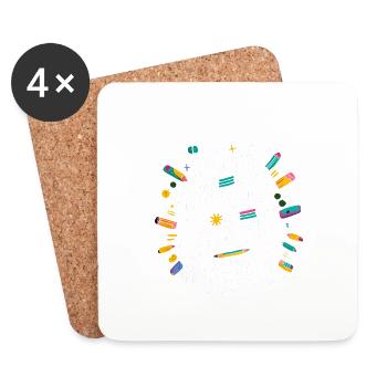 I Can Write A Goal For That 8 - Coasters (set of 4) - white - Front