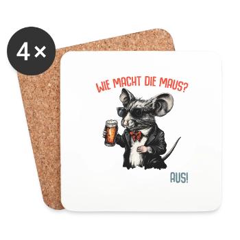 Bier Alkohol Mallorca Party Trink Spruch - Untersetzer (4er-Set) - Weiß - Vorne
