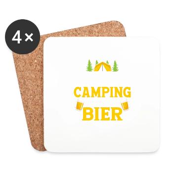 Do you know what rhymes with camping? Beer Camper - Coasters (set of 4) - white - Front