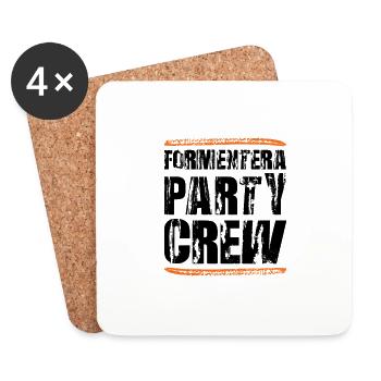 Formentera Party Crew - Untersetzer (4er-Set) - Weiß - Vorne