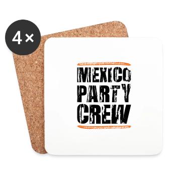 Mexico Party Crew - Coasters (set of 4) - white - Front