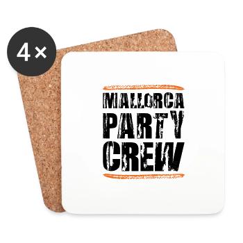Mallorca Party Crew - Coasters (set of 4) - white - Front