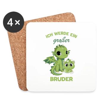 Announcing the next generation | I'm going to be a big brother in 2025 - Coasters (set of 4) - white - Front