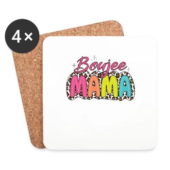 Boujee Mama colorful Leopard Retro Mama - Coasters (set of 4) - white - Front