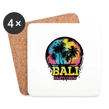 Bali Party Crew Team - Coasters (set of 4) - white - Front