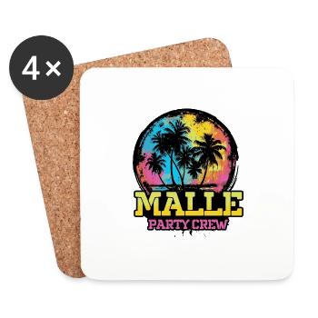 Malle Party Crew Team - Coasters (set of 4) - white - Front