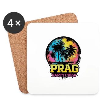 Prague Party Crew Team - Coasters (set of 4) - white - Front