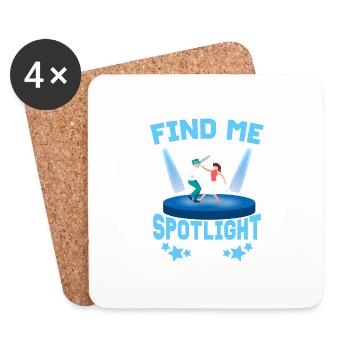 Find Me Where The Spotlight Is Musical Theater - Coasters (set of 4) - white - Front