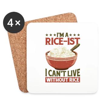 I'm A Rice-ist I Can't Live Without Rice 6 - Untersetzer (4er-Set) - Weiß - Vorne