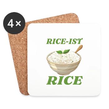 I'm A Rice-ist I Can't Live Without Rice 5 - Untersetzer (4er-Set) - Weiß - Vorne
