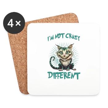 Je ne suis pas fou, ma réalité est juste différente 29 - Dessous de verre (lot de 4) - blanc - Devant