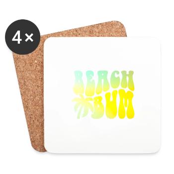 Beach Bum - Untersetzer (4er-Set) - Weiß - Vorne