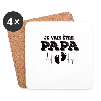 Man Soon to Dad Announcement, Dad Future Gift - Coasters (set of 4) - white - Front