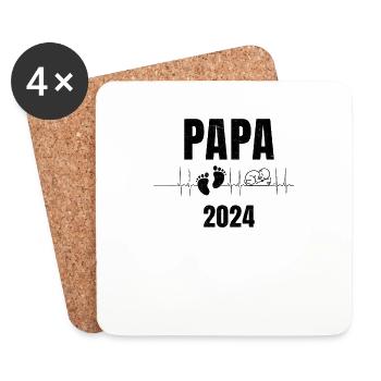 Man Soon to Dad Announcement, Dad Future Gift - Coasters (set of 4) - white - Front