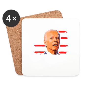 Four More Years Pause - Funny Biden Quote Saying - Coasters (set of 4) - white - Front