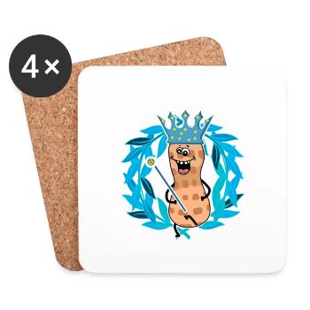 King Peanut Peanuts Nut Prince Royal - Coasters (set of 4) - white - Front