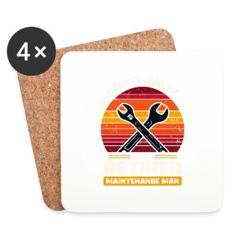 Homme d’entretien Technicien d’entretien Ouvrier - Dessous de verre (lot de 4) - blanc - Devant