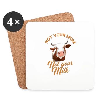 Ce n’est pas votre mère qui ne soutient pas votre lait - Dessous de verre (lot de 4) - blanc - Devant