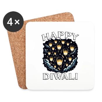 Happy Diwali - Coasters (set of 4) - white - Front