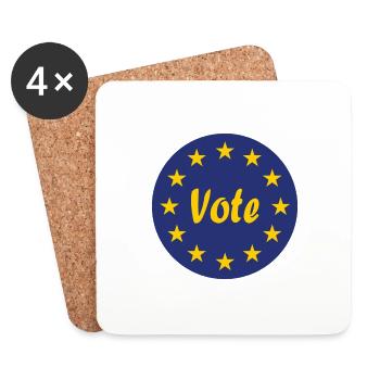 Die Europa Wahl - Untersetzer (4er-Set) - Weiß - Vorne
