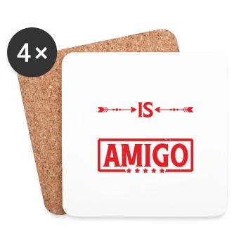 Votre ego n’est pas votre amigo 73 - Dessous de verre (lot de 4) - blanc - Devant