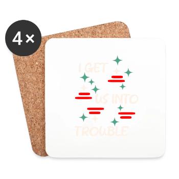 Besties Best friends bff - Coasters (set of 4) - white - Front