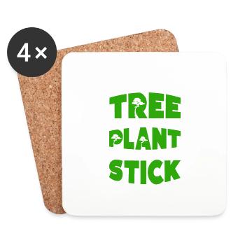 My bonsai tree is like a plant on a - Coasters (set of 4) - white - Front