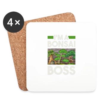 I'm a bonsai chef - Coasters (set of 4) - white - Front