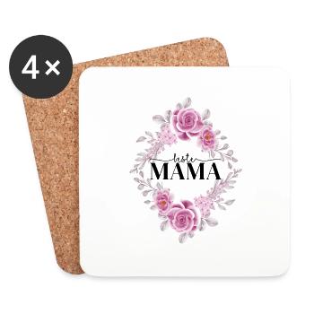 Beste Mama - Untersetzer (4er-Set) - Weiß - Vorne