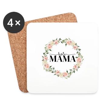 Für die beste Mama der Welt - Untersetzer (4er-Set) - Weiß - Vorne
