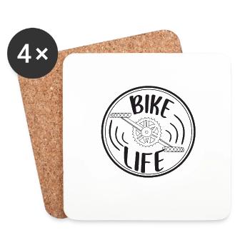 La vie à vélo - Dessous de verre (lot de 4) - blanc - Devant