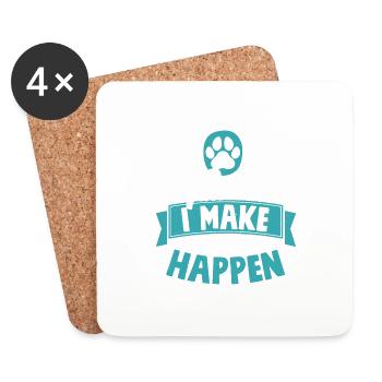 Dog Trainer I Make Sit Happen Job Saying Training - Untersetzer (4er-Set) - Weiß - Vorne