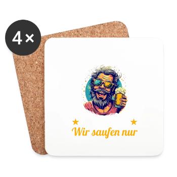 the ugly one marries bachelor party bachelor party - Coasters (set of 4) - white - Front